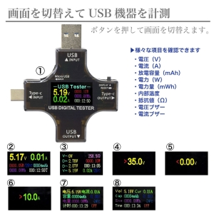 日本トラストテクノロジー USBテスター Multi USBテスター Multi UTESTMLT 画像4