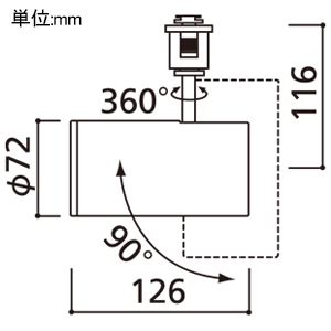 オーデリック LEDスポットライト プラグタイプ R15 クラス2 白熱灯器具60W相当 LED一体型 温白色 連続調光タイプ ミディアム配光 レール取付専用 マットホワイト LEDスポットライト プラグタイプ R15 クラス2 白熱灯器具60W相当 LED一体型 温白色 連続調光タイプ ミディアム配光 レール取付専用 マットホワイト OS256529R 画像2