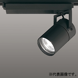 オーデリック LEDスポットライト プラグタイプ 高彩色タイプ レンズタイプ C3000 CDM-T70Wクラス LED一体型 温白色 非調光タイプ ナロー配光 電源装置付属 レール取付専用 マットブラック XS511104H
