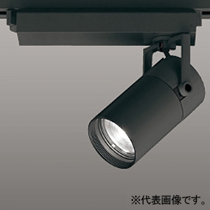 オーデリック LEDスポットライト プラグタイプ レンズタイプ C1500 CDM-T35Wクラス LED一体型 白色 非調光タイプ ナロー配光 電源装置付属 レール取付専用 マットブラック XS513102