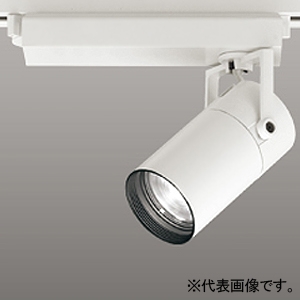 LEDスポットライト プラグタイプ レンズタイプ C1500 CDM-T35Wクラス LED一体型 白色 非調光タイプ ワイド配光 電源装置付属  レール取付専用 オフホワイト XS513117