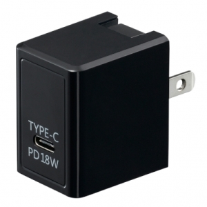 ヤザワ PD対応USBアダプター1ポート18W ブラック VFPD18BK