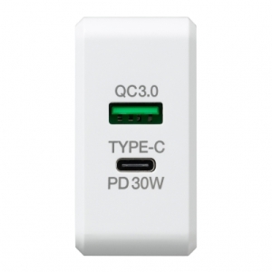 ヤザワ PD対応USBアダプター2ポート30W ホワイト PD対応USBアダプター2ポート30W ホワイト VFPD30WH 画像2