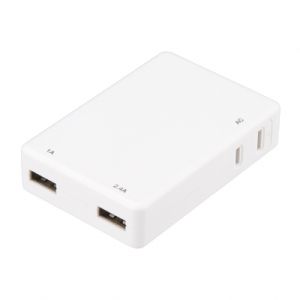 ヤザワ 【在庫限り】USBタップ 1AC+2USB 3.4A ホワイト USBタップ 1AC+2USB 3.4A ホワイト H63002UWH 画像2