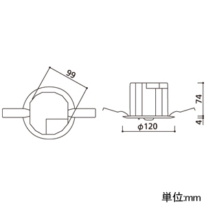 オーデリック 【生産完了品】LED非常用照明器具 埋込型 M形 低天井・小空間(〜3m)用 ハロゲン9W相当 LED一体型 昼白色 埋込穴φ100 ブラック LED非常用照明器具 埋込型 M形 低天井・小空間(〜3m)用 ハロゲン9W相当 LED一体型 昼白色 埋込穴φ100 ブラック OR036307K 画像2