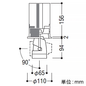 コイズミ照明 LEDダウンスポットライト リフレクター 800・1000lmクラス JR12V50W相当 埋込穴φ100mm 配光角15° 電球色(2700K) 電源別売 LEDダウンスポットライト リフレクター 800・1000lmクラス JR12V50W相当 埋込穴φ100mm 配光角15° 電球色(2700K) 電源別売 XD92573 画像2