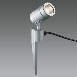 コイズミ照明 LEDエクステリアスポットライト 防雨型 スパイクタイプ 1000lmクラス JR12V50W相当 非調光 配光角15° 電球色 シルバー XU49888L