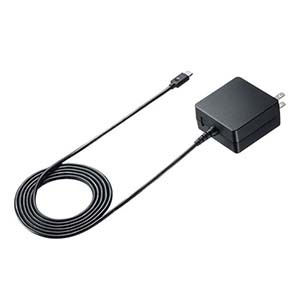 サンワサプライ 【生産完了品】AC充電器 USB Power Delivery対応 Type-Cケーブル一体型 最大60W対応 USB-A×1ポート搭載 ケーブル長1.8m ACA-PD65BK