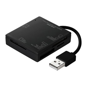 サンワサプライ USB2.0 カードリーダー コンパクトタイプ 5スロット搭載 ブラック ADR-ML15BKN