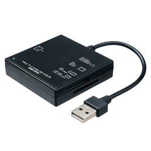 サンワサプライ USB2.0 カードリーダー コンパクトタイプ 4スロット搭載 ブラック USB2.0 カードリーダー コンパクトタイプ 4スロット搭載 ブラック ADR-ML23BKN