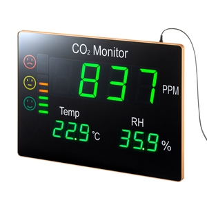 サンワサプライ CO2二酸化炭素パネルモニター 温度測定 湿度測定 壁掛けタイプ CO2二酸化炭素パネルモニター 温度測定 湿度測定 壁掛けタイプ CHE-C2