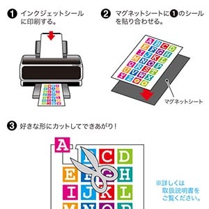 サンワサプライ インクジェット用手作りマグネットペーパー 強力 特厚 つやなしマット A4サイズ インクジェット用手作りマグネットペーパー 強力 特厚 つやなしマット A4サイズ JP-MAGP3N 画像2