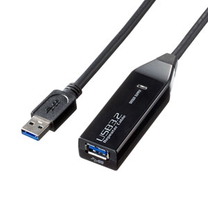 サンワサプライ 最大3m延長対応 USB3.2アクティブリピーターケーブル 最大3m延長対応 USB3.2アクティブリピーターケーブル KB-USB-R303N