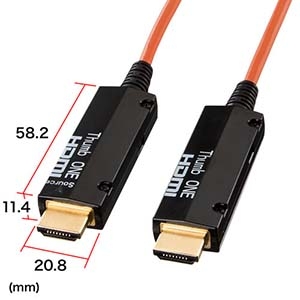 サンワサプライ 3D対応 HDMI光ファイバーケーブル 20m 3D対応 HDMI光ファイバーケーブル 20m KM-HD20-FB20K 画像2