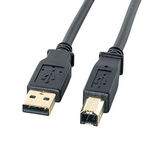 サンワサプライ 金メッキコネクタ USB2.0ケーブル ブラック 0.6m 金メッキコネクタ USB2.0ケーブル ブラック 0.6m KU20-06BKHK2