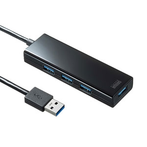 サンワサプライ USB3.1 Gen1 ハブ 急速充電ポート付 ACアダプタ付 セルフパワー バスパワー 両用タイプ USB-3H420BK