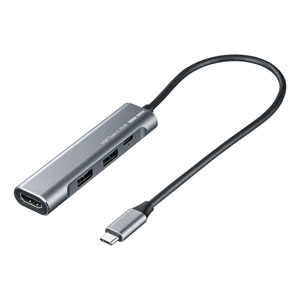 サンワサプライ USB Type-Cハブ HDMIポート搭載 セルフパワー バスパワー 両対応 USB-3TCH37GM