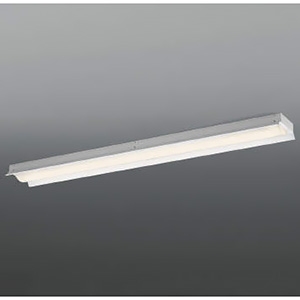 コイズミ照明 LEDベースライト 40形 直付型 反射笠付・1灯用 8000lmクラス 調光 白色 AH92029L+AE92422