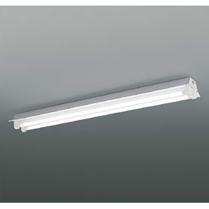 コイズミ照明 直管形LEDランプ搭載ベースライト 直付型 反射笠 2灯用 2500lmタイプ 非調光 白色 XH90233L+XE41274L*2