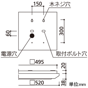 オーデリック 【生産完了品】LED角型ベースライト ≪LED-SQUARE≫ R15 クラス2 直付・埋込兼用型 Cチャンネル回避型 スタンダードタイプ ルーバー付 FHP32W×4灯相当 LEDユニット型 昼白色 非調光タイプ LED角型ベースライト ≪LED-SQUARE≫ R15 クラス2 直付・埋込兼用型 Cチャンネル回避型 スタンダードタイプ ルーバー付 FHP32W×4灯相当 LEDユニット型 昼白色 非調光タイプ XL501037R3B 画像2