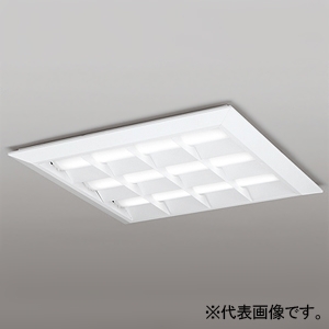 オーデリック LED角型ベースライト ≪LED-SQUARE≫ 直付・埋込兼用型 Cチャンネル回避型 省電力タイプ ルーバー付 FHP45W×4灯相当 LEDユニット型 昼白色 非調光タイプ XL501052P2B