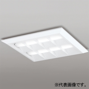 LED角型ベースライト ≪LED-SQUARE≫ 直付・埋込兼用型 Cチャンネル回避型 省電力タイプ ルーバー付 FHP32W×4灯相当  LEDユニット型 白色 非調光タイプ XL501054P2C