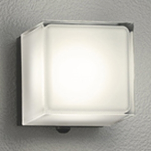オーデリック LEDポーチライト 防雨型 高演色LED 白熱灯器具60W相当 人感センサーモード切替型 LED一体型 電球色 壁面取付専用 黒色・内面ケシ OG254296R