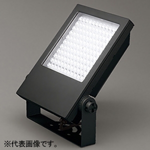 オーデリック LED投光器 防雨型 水銀灯700W相当 LED一体型 昼白色 非調光タイプ ナロー配光 壁面・天井面・床面取付兼用 落下防止ワイヤー付 ブラック XG454056