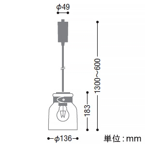 コイズミ照明 LEDペンダントライト プラグタイプ 白熱球40W相当 非調光 電球色 ランプ付 LEDペンダントライト プラグタイプ 白熱球40W相当 非調光 電球色 ランプ付 AP50352 画像2