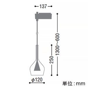 コイズミ照明 【生産完了品】LED一体型ペンダントライト 《S-glass》 プラグタイプ 白熱球60W相当 調光 電球色 高さ250mm LED一体型ペンダントライト 《S-glass》 プラグタイプ 白熱球60W相当 調光 電球色 高さ250mm AP51139 画像2