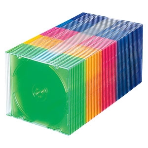 サンワサプライ Blu-ray・DVD・CDケース(スリムタイプ・50枚セット・5色ミックス) Blu-ray・DVD・CDケース(スリムタイプ・50枚セット・5色ミックス) FCD-PU50MXN2