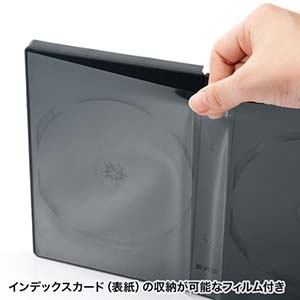 サンワサプライ DVDトールケース(10枚収納・ブラック) DVDトールケース(10枚収納・ブラック) DVD-TW10-01BKN 画像2