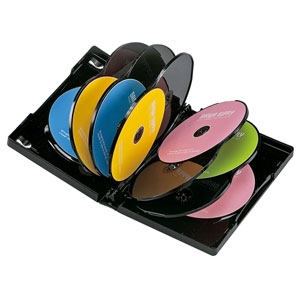 サンワサプライ DVDトールケース(12枚収納・3枚セット・ブラック) DVDトールケース(12枚収納・3枚セット・ブラック) DVD-TW12-03BKN