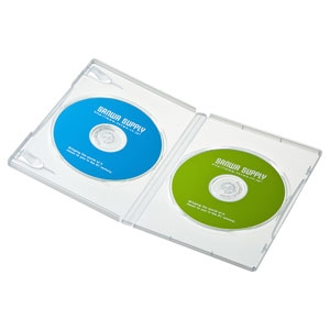 サンワサプライ DVDトールケース(2枚収納・10枚セット・クリア) DVD-TN2-10CLN