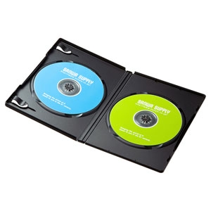 サンワサプライ DVDトールケース(2枚収納・10枚セット・ブラック) DVD-TN2-10BKN