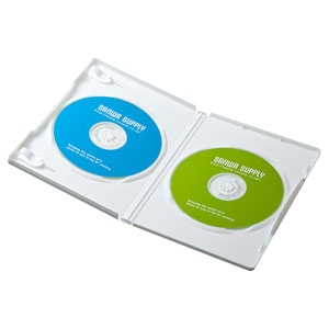 サンワサプライ DVDトールケース(2枚収納・10枚セット・ホワイト) DVDトールケース(2枚収納・10枚セット・ホワイト) DVD-TN2-10WN
