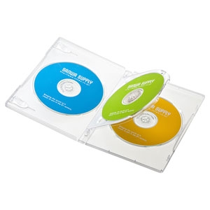 サンワサプライ DVDトールケース(3枚収納・10枚セット・クリア) DVDトールケース(3枚収納・10枚セット・クリア) DVD-TN3-10CL