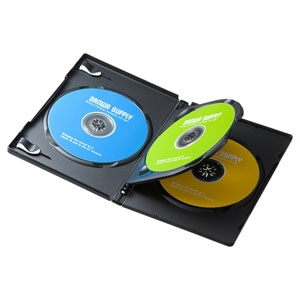 サンワサプライ DVDトールケース(3枚収納・3枚セット・ブラック) DVDトールケース(3枚収納・3枚セット・ブラック) DVD-TN3-03BKN