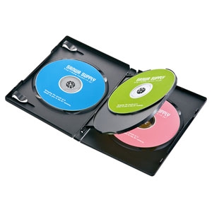 サンワサプライ DVDトールケース(4枚収納・10枚セット・ブラック) DVDトールケース(4枚収納・10枚セット・ブラック) DVD-TN4-10BKN