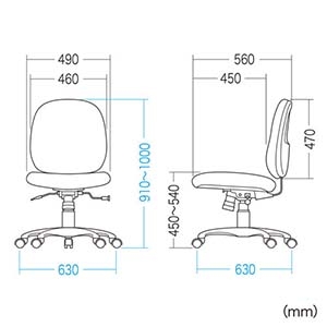 サンワサプライ 【生産完了品】オフィスチェア オフィスチェア SNC-T130BK3 画像2