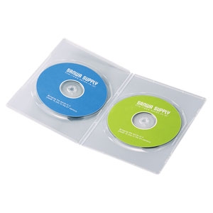サンワサプライ スリムDVDトールケース(2枚収納・10枚セット・クリア) DVD-TU2-10CLN