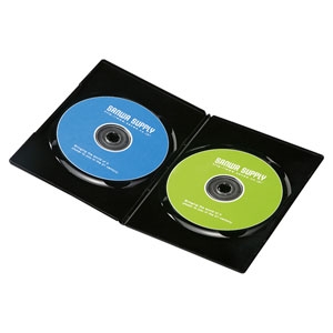 サンワサプライ スリムDVDトールケース(2枚収納・10枚セット・ブラック) スリムDVDトールケース(2枚収納・10枚セット・ブラック) DVD-TU2-10BKN