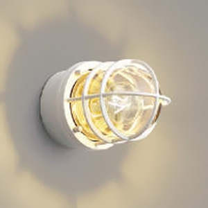 コイズミ照明 LEDポーチ灯 防雨型 白熱球40W相当 非調光 電球色 ランプ付 直付・壁付・門柱取付 オフホワイト LEDポーチ灯 防雨型 白熱球40W相当 非調光 電球色 ランプ付 直付・壁付・門柱取付 オフホワイト AU51189