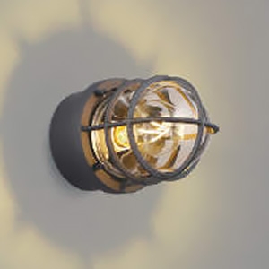 コイズミ照明 LEDポーチ灯 防雨型 白熱球40W相当 非調光 電球色 ランプ付 直付・壁付・門柱取付 茶 AU51188