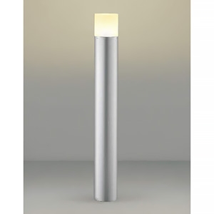 コイズミ照明 LEDガーデンライト 防雨型 全拡散タイプ 高さ700mmタイプ 白熱球60W相当 非調光 電球色 ランプ付 シルバーメタリック AU51315