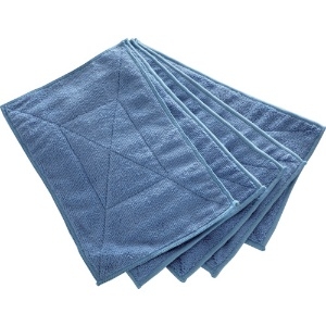 トラスコ中山 マイクロファイバーカラー雑巾(5枚入) 青 マイクロファイバーカラー雑巾(5枚入) 青 MFCT5P-B