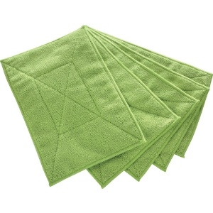 トラスコ中山 マイクロファイバーカラー雑巾(5枚入) 緑 マイクロファイバーカラー雑巾(5枚入) 緑 MFCT5P-GN