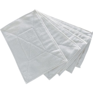 トラスコ中山 マイクロファイバーカラー雑巾(5枚入) 白 マイクロファイバーカラー雑巾(5枚入) 白 MFCT5P-W