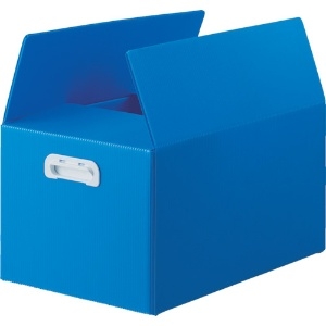 トラスコ中山 ダンボールプラスチックケース 5枚セット 果物箱サイズ 取っ手穴なし ブルー TDP-KMD-5B