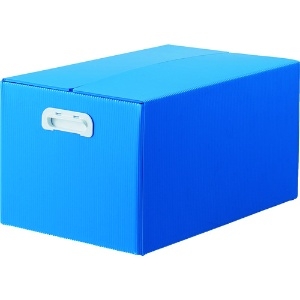 トラスコ中山 ダンボールプラスチックケース 5枚セット 果物箱サイズ 取っ手穴なし ブルー ダンボールプラスチックケース 5枚セット 果物箱サイズ 取っ手穴なし ブルー TDP-KMD-5B 画像2